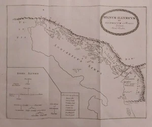 1725 Van der Aa Landkarte Dalmatien Pannonia Regnum Illyricum et Illyricum a Romanis - Bild 1 von 7