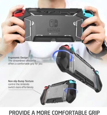 For Nintendo Switch TPU Grip Protective Cover Case Ergonomic Design Comfort Grip - Image 1 of 4