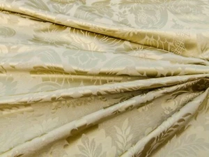 BTY Old World Weavers San Leucio Beige Gold  Silk Linen Renaissance MSRP $546/Y - Picture 1 of 20