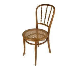 Wooden Vintage Thonet Chair Marked Bistro Ice Cream Parlor Rush Cane Seating Aus - Picture 1 of 10