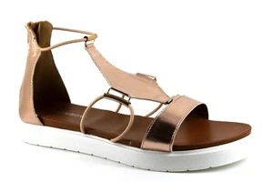 Rainbow Womens EU 42 UK 8.5 Rose Gold Rear Zip Platform Sandals FREE POSTAGE - Picture 1 of 6