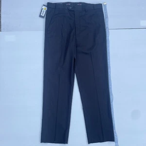 City Club Pacific Poly/Wool Blend Trouser 87 Stout Flexi Waist Classic Fit - Foto 1 di 4