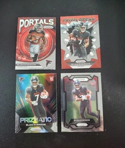 2023 Panini Prizm Bijan Robinson 4 Card Lot PrizMatic Break Portals RC  Falcons - Picture 1 of 2