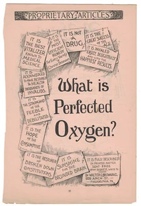 c1893 ¿Qué es el oxígeno perfecto? CHARLATANERÍA PUBLICITARIA - Imagen 1 de 2