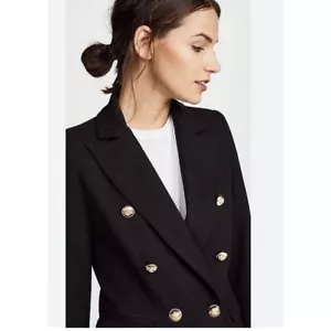 Lioness STUNNING Palermo Blazer. Double Breasted Navy Blue Gold Buttons Sz L EUC - Picture 1 of 9