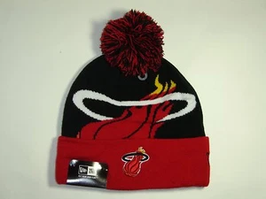 New Era NBA Miami Heat Team Logotipo Grande 2 Tonos Puños Pam Tejido Gorro Sombrero Gorra NewEra - Imagen 1 de 2