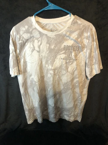 Nike Shirt Mens Large White Gray Houston Rockets Russell Westbrook Cover