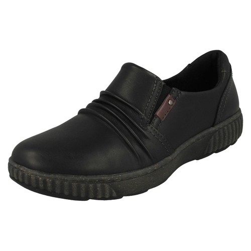 * OFFERTA *DONNA CLARKS PELLE NERA CASUAL MAGNOLIA FAYE