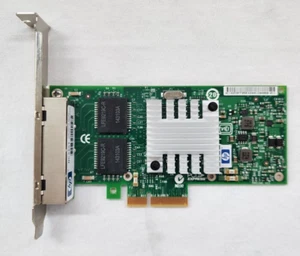 HP 593722-B21 NC365T Quad-Port 1GB RJ-45 Ethernet Network Adapter Card - Picture 1 of 5