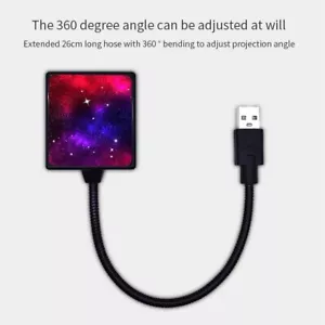 USB Car Interior Roof LED Star Light Atmosphere Starry Sky Night Projector Lamp - Foto 1 di 10