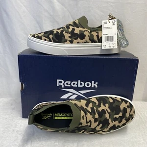 Reebok OnLux Slip-On Walking Sneakers Women Size 9.5 Army Green/Black GZ3102 - Picture 1 of 16