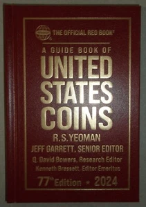 A GUIDE BOOK OF UNITED STATES COINS 77th EDITION 2024 HARDBACK RED BOOK USED - Imagen 1 de 4