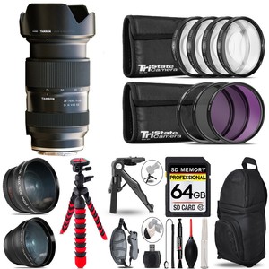 Tamron 28-75mm Di III VXD G2 Lens (Sony E) - 3 Lens Kit + Tripod +Backpack -64GB