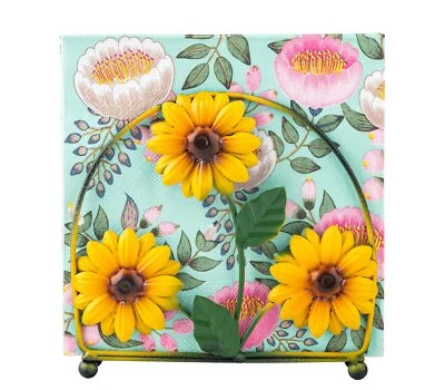 Soporte de servilletas para mesa girasol granja soporte de servilletas soporte de servilletas de cóctel Foto 1 de 4