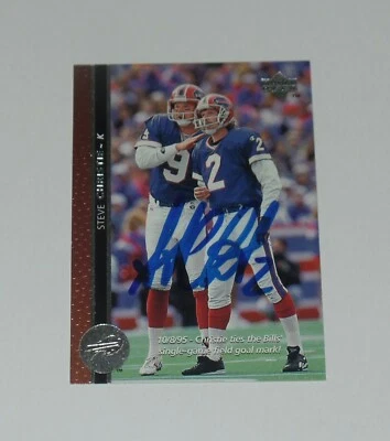 STEVE CHRISTIE SIGNED AUTO'D 1996 UPPER DECK CARD #244 BUFFALO BILLS CHARGERS - Image 1 of 2