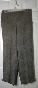 Alfred Dunner Black Herringbone Pull-On Slacks Pants 12 Proportioned Short NWT - Picture 1 of 6