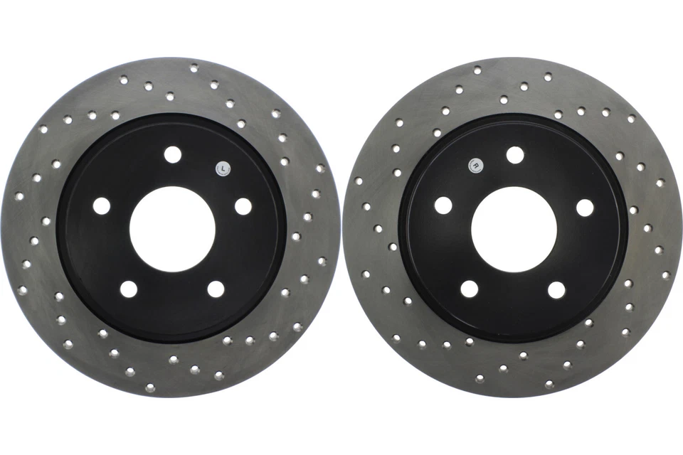 Par de rotores de freno de disco traseros para Chrysler Town & Country 2008-2016 (43986) Foto 1 de 4