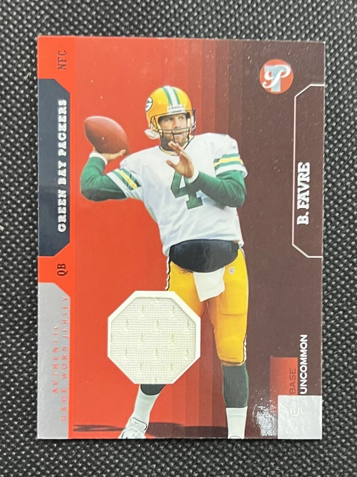 2005 Topps Pristine football Brett Favre swatch 191/500 - Image 1 of 2