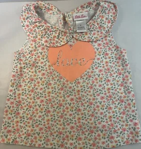 Little Lass Floral Print Little Girls Shirt Size 5 - Picture 1 of 9