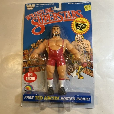 NUEVO-WWF Ted Arcidi (1985) LJN 8" pulgadas figura de acción WWE cardada rara Foto 1 de 4