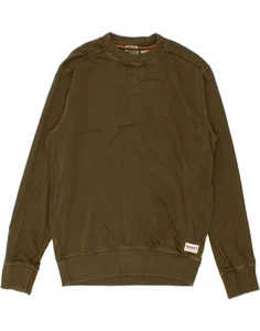 TIMBERLAND Hombres Calce Regular Sudadera Jersey Pequeña Caqui Algodón CQ07 - Imagen 1 de 3