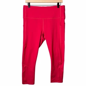 Lululemon Pace Rival High-Rise Crop 22" Dark Red Womens size 10 - Picture 1 of 11