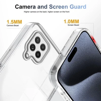 Custodia Trasparente Ibrida TPU Acrilico Antiscivolo 2,5 mm per Samsung Galaxy - Immagine 1 di 4