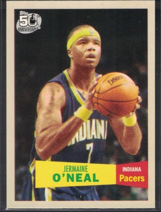 2007-08 Topps Jermaine O'Neal #7 Variação 1957-58 Indiana Pacers - Imagem 1 de 1