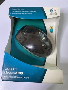 Logitech Mouse USB Wired Ambidextrous M100 *New Never Been Used* - Bild 1 von 4