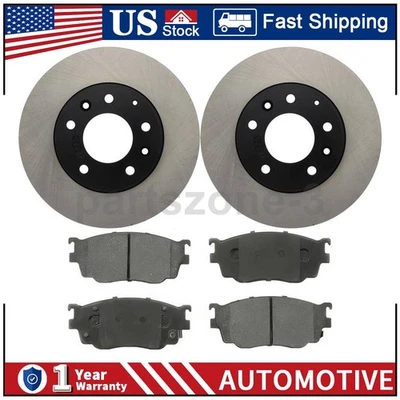 Front Brake Rotor Brake Pad 3PC for Mazda 626 2.5L 1998 1999 2000 2001 2002 - Image 1 of 4