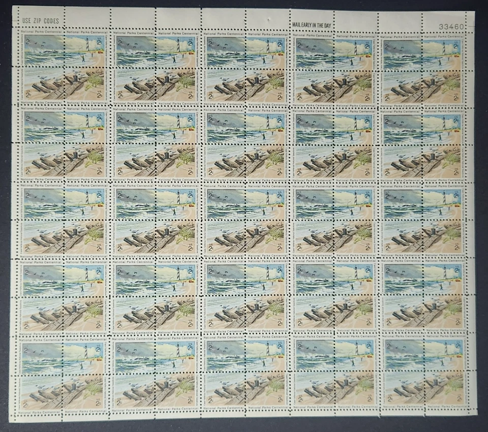 US Scott 1448-1451 - Cape Hatteras - MNH - 1972 Issue - Full Sheet - Image 1 of 1