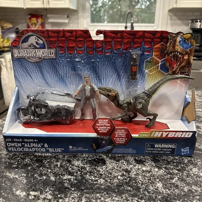 Jurassic World Dino Hybrid Owen Alpha Velociraptor Blue Raptor Action Figure Set - Image 1 of 4