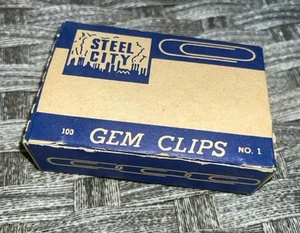 Steel City Gem No 1 Büroklammern, L & M Sufrin, USA Vintage gebraucht - Bild 1 von 8
