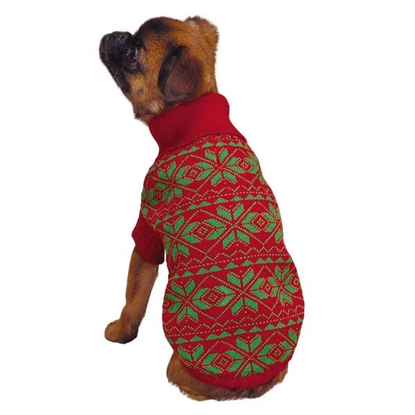 SUÉTER PERRO COPO DE NIEVE de vacaciones mascota invierno rojo verde azul mascota Navidad Janukkah Foto 1 de 1