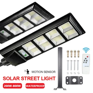 LED Solar Street Light 600/800W Flood Light Waterproof Radar Sensor Outdoor Lamp - Picture 1 of 14