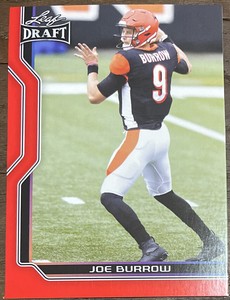 Joe Burrow 2023 Leaf Draft RED RC ROOKIE PARALLEL B1-3 LSU Tigers Bengals