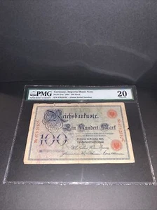 PMG Germany, Imperial Bank Note 100 Mark 1905 P24a 20 VF - Picture 1 of 9