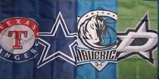 Dallas City Teams Logos Flag 3x5ft-Cowboys, Mavericks, Rangers Stars MLB NFL NBA