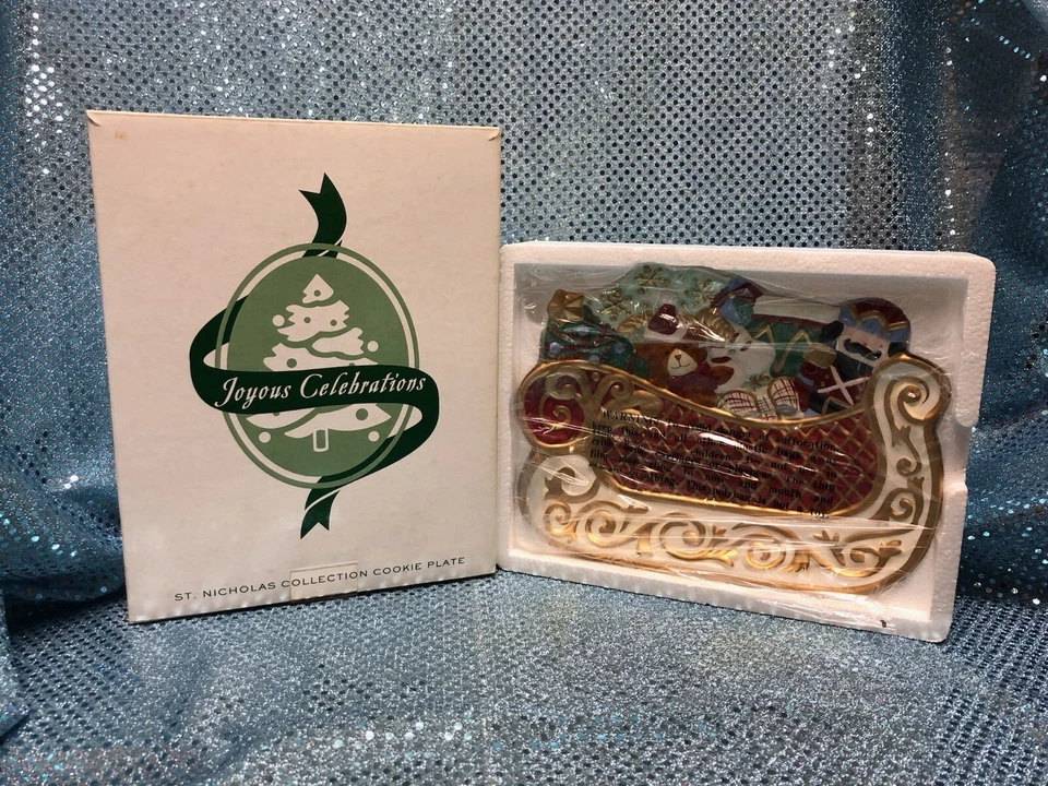 Plato de galletas Avon Joyous Celebration St. Nicholas Collection nuevo en caja Foto 1 de 1