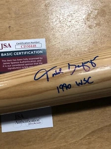Todd Benzinger AUTOGRAMM SIGNED 1990 WSC BIG STICK BAT CINCINNATI REDS JSA. B - Bild 1 von 7