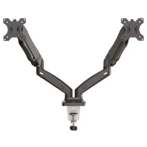Barkan Dual Flat/Curved Monitor Gas Spring Desk Mount, 13 - 29 Inch Size, Black - Picture 1 of 6