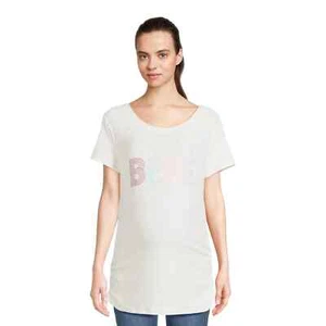 Time And Tru Mujer Talla 2XL 20 Maternidad 'Mamá' Gráfico Camiseta BLANCA - Imagen 1 de 5