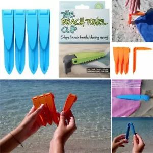 Beach Towel Pegs Large Bright Colour x20 NEW Travel Holiday Sunbed Grips - Picture 1 of 3