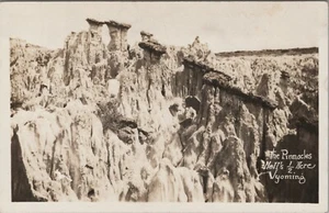 RPPC c1924-1949 Hell's Half Acre Casper Wyoming Pinnacles photo postcard B365 - Picture 1 of 2