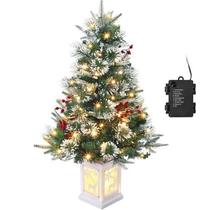 Prelit 3ft Artificial Christmas Tree with Led Lights, Mini Xmas Tree for Home... - Picture 1 of 8