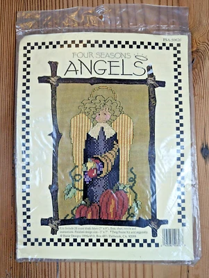 VTG Banar Designs Four Seasons Angels Cross Stitch Kit FSA-50626 - Fall Angel - Image 1 of 2