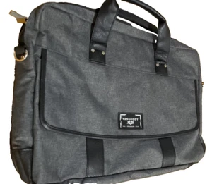 Vangoddy Large Laptop Messenger Business Bag Gray Double Handle Shoulder Strap - Picture 1 of 12