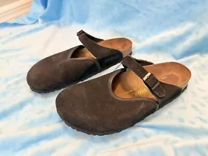 BIRKENSTOCK Mantova Style Black Soft Leather Size L11 / M9 / EU42 See Pictures - Picture 1 of 8
