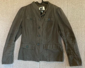 *FLAW Kut From The Kloth Womens Jacket Sz Large Green Utility Military Pockets - Picture 1 of 9