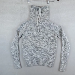 Athleta Traverse City Merino Wool Sweater Heather Grey Marl Size XS Funnel Neck - Picture 1 of 9